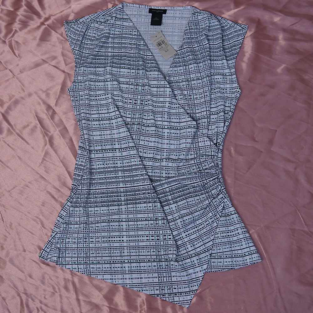 NWT Ann Taylor Wrapped Sleeveless Blouse